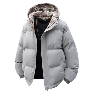 支持二开 冬装加棉加厚连帽棉服男女大码棉衣外套面包服 M812-P70图片