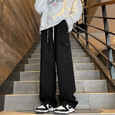 美式高街vibe风直筒休闲裤美拉德穿搭日系工装牛仔裤K7511-P38，男装休闲裤，星座512-3