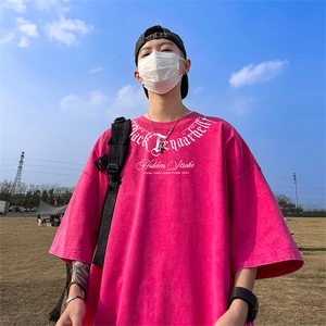 量大优 可供抖音视频 支持得物品质配合二开 美式水洗短袖t恤SX80图片