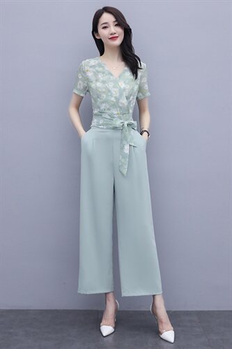 2022年夏季新款时尚修身拼色百搭减龄气质两件套，女装职业装，韩美纤衣