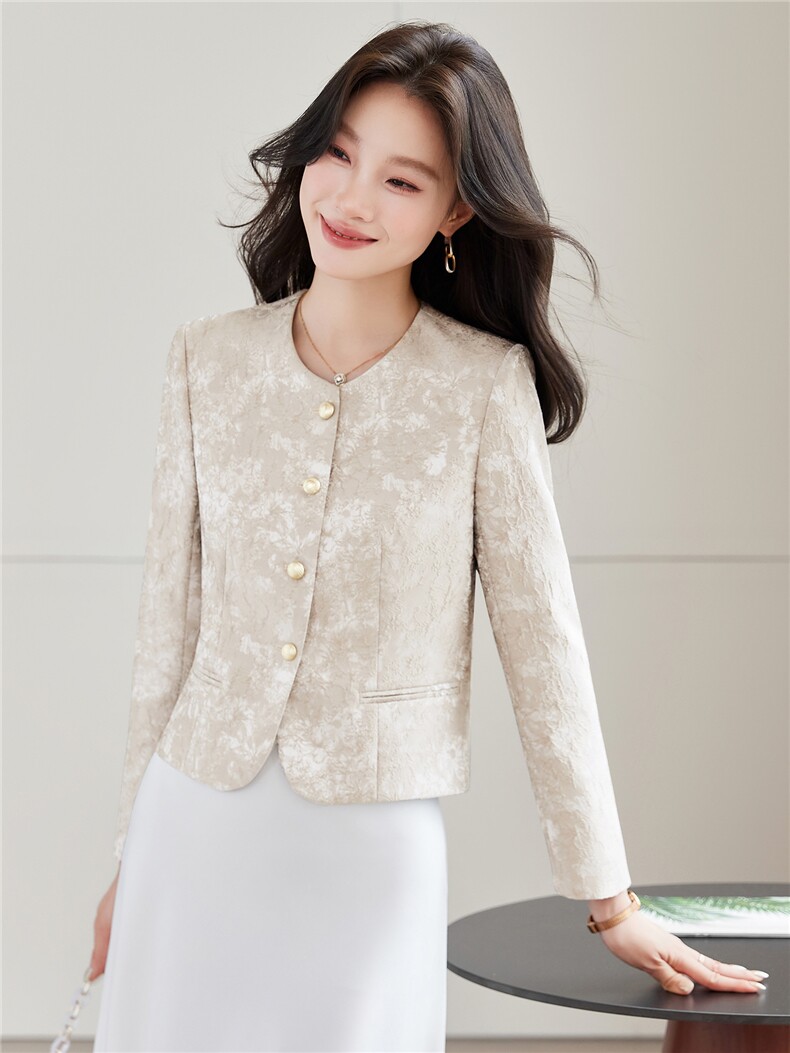 《档口现货》2026秋装新款气质提花高品质短外套女,女装短外套,时尚风爆