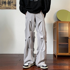 8XL-M休闲裤男春夏加肥加大码西裤高街显瘦拖地裤9026p68控88，男装休闲裤，电商D206-1