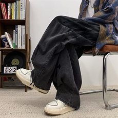 牛仔裤男韩版潮流高街帅直筒裤子2024春季新款ins长裤RK1536-P50，男装牛仔裤，星座412-2