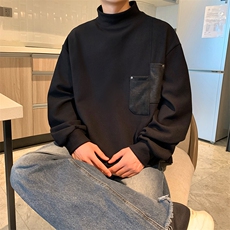 秋冬德绒卫衣男潮流卫衣高领口袋青少年上衣WY735-P33，男装卫衣，星座210-1