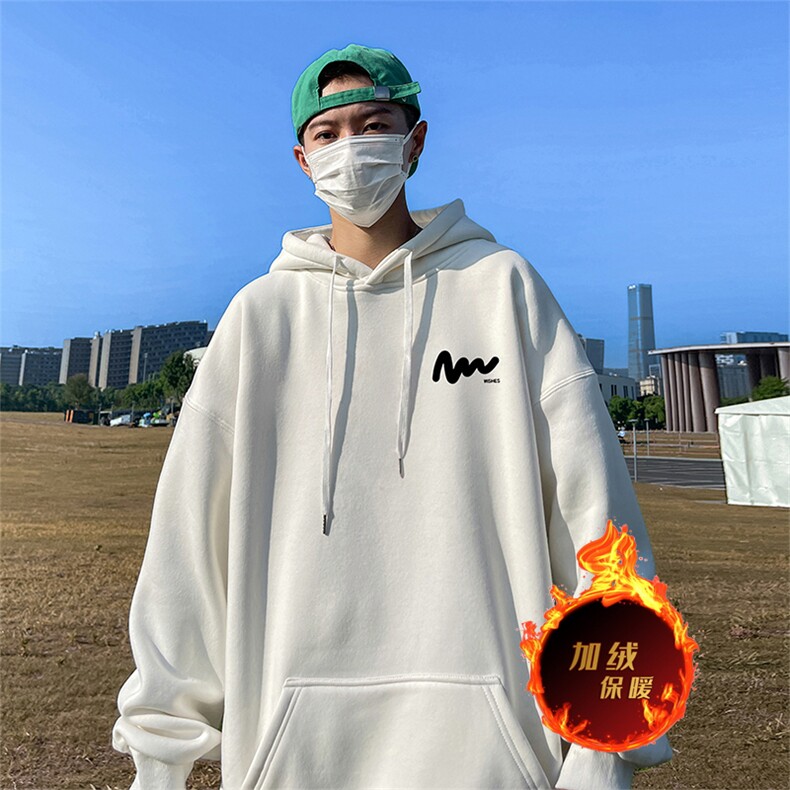 龙年新年卫衣 冬季美式加绒加厚连帽卫衣外套DL1810特P35加绒特40图片