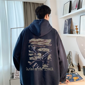 vintage美式复古连帽卫衣男秋冬季600g重磅oversize潮牌青岛即墨图片