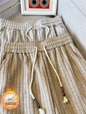 现货！加绒加厚条纹绒面男女新款慵懒宽松长裤-LK80209JR-特批35，男装卫衣，电商A061