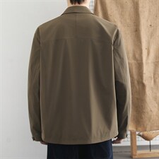 2026年春新款通勤外套行政上衣男士简约翻领休闲夹克，男装夹克，星座914