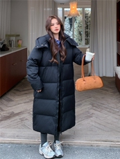 羽绒服韩式有帽可拆厚款2025年冬季白鸭绒2C107-99030P320-K420，女装羽绒服，2C107