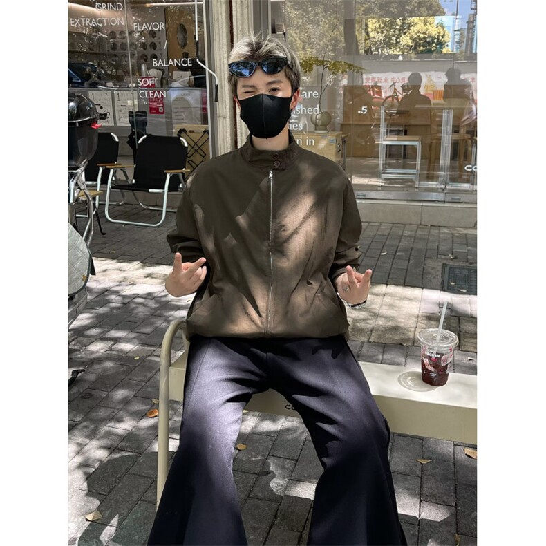 春秋款潮流运动秋季夹克潮牌港风日系宽松上衣4430P55,男装夹克,星座410-2