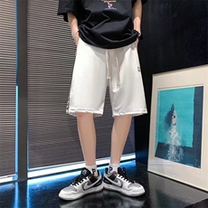 夏季高街ins运动直筒休闲五分裤潮牌宽松华夫格短裤男K6014-P24，男装休闲裤，星座512-2