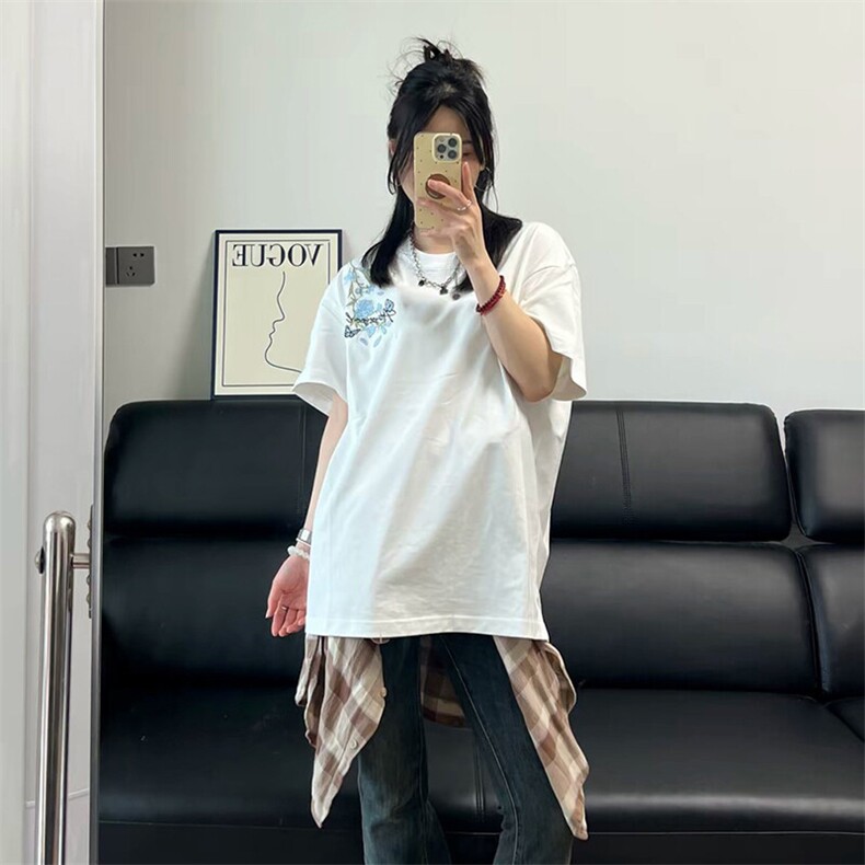 万针全刺绣解构设计260克重磅双纱纯棉高品质美式高街短袖T恤特35图片