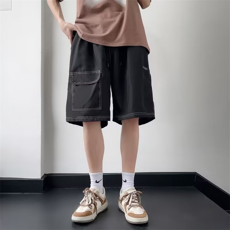 夏季短裤男韩版潮流缉明细透气五分裤宽松百搭裤子K1028-P30,男装休闲裤,星座1109-3
