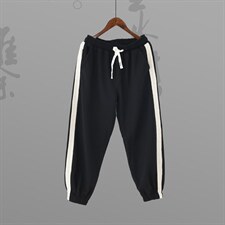 2022夏季新款华夫格男织带宽松大码休闲束脚九分裤K23659-P38，男装休闲裤，星座1115-1