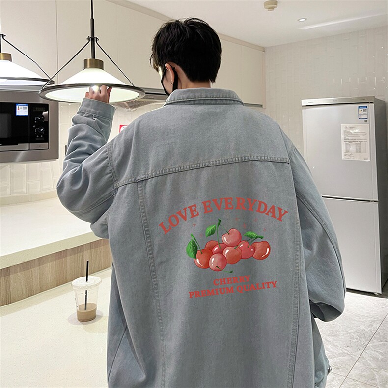 牛仔夹克男大码牛仔外套男茄克 NJ77325-P60加绒款-P75图片