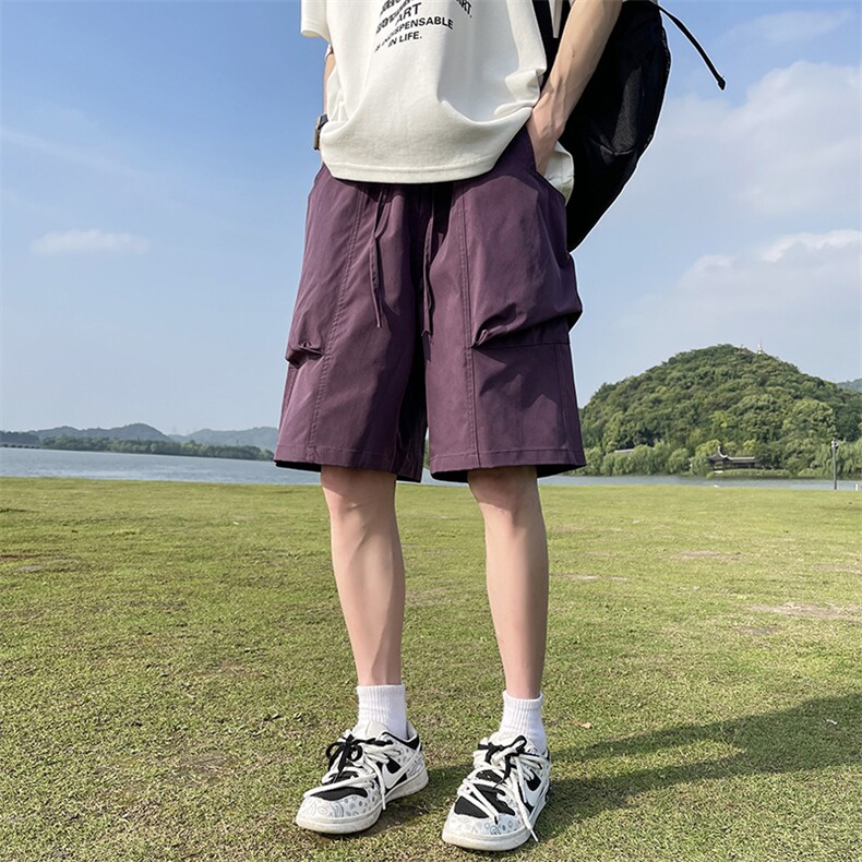 供视频~双层大口袋工装短裤防水面料A454特P35控55,男装牛仔裤,电商A309
