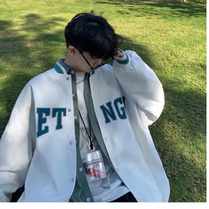 棒球服外套男春秋新款港风痞帅夹克潮牌薄款炸街ins褂子韩版潮流,街拍美女冬天时尚搭配图片
