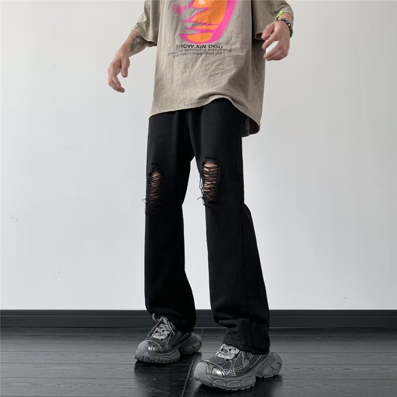 青春流行ins男直筒水洗牛仔裤B3002P42，男装牛仔裤，星座1116-2