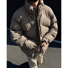 冬季clean立领棉服外套加厚PU皮短款棉衣男M2908-特P105控158，男装棉衣，电商A001