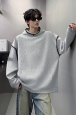WY10155-特P48控88新款连帽贝壳绣花麦穗提花大码男宽松情侣卫衣，男装卫衣，电商A059