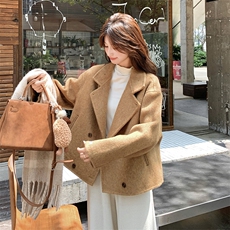 2026冬款短款双面呢外套B109-9851-230-328，女装毛呢外套，2B109