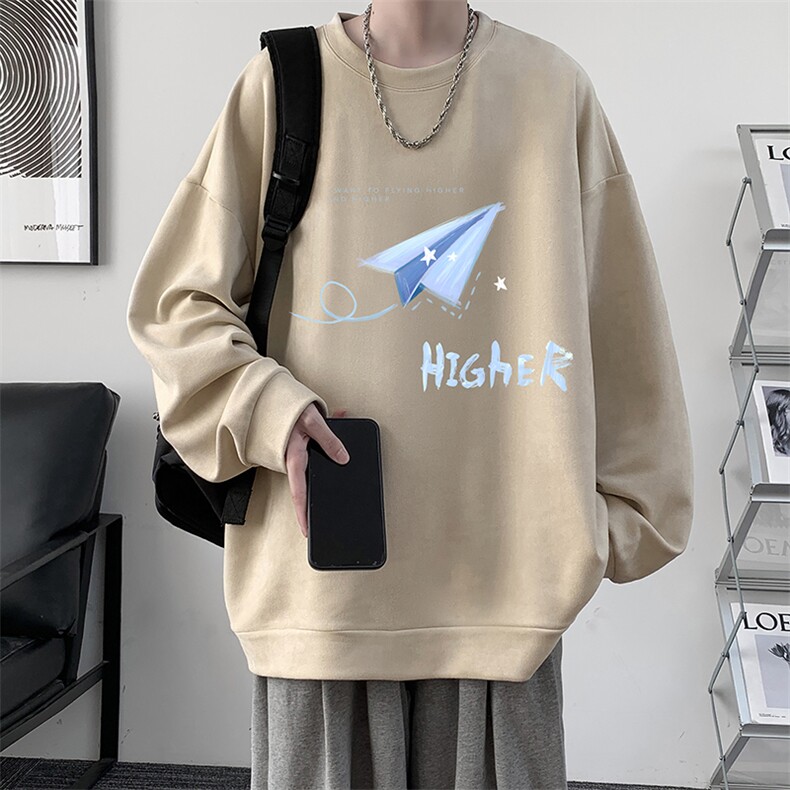 麂皮绒卫衣男大码重磅长袖t恤男JW81270-P35,男装卫衣,电商A040