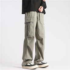 2025春季新款机能风纯色直筒运动裤宽松长裤港风现货K8291-P42，女装休闲裤，星座512-3