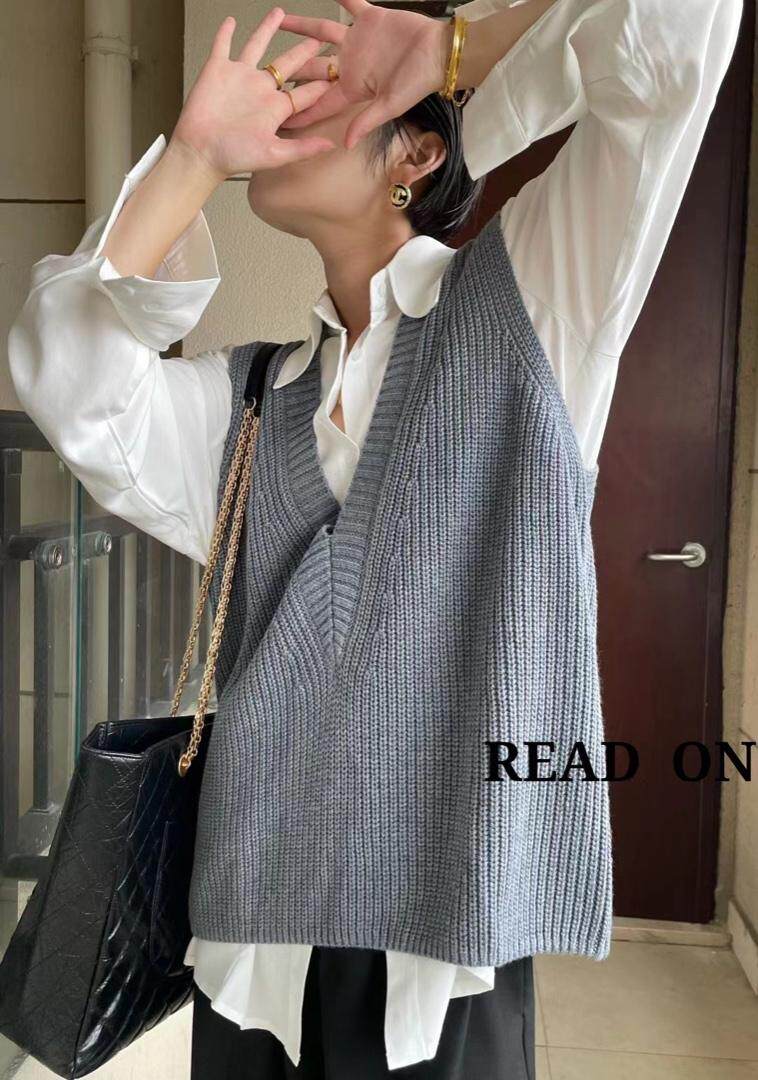 深V设计羊绒马甲，女装马夹，阅上