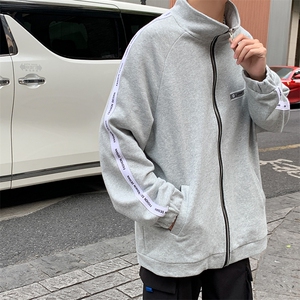 WY2022-P65秋装新款百搭男士开衫卫衣男宽松潮流大码外套图片