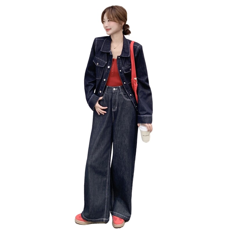 【春款现货】重工显瘦牛仔套装088-7735P195K278,女装套装/套裙,2C088