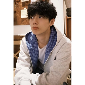 美式高街双面穿外套春秋cleanfit情侣宽松连帽卫衣男LHJ1099-P68图片