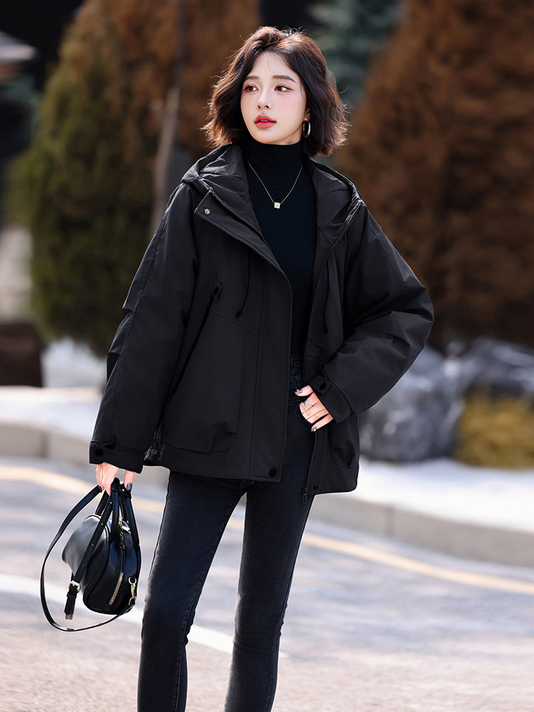 现货现货派克羽绒服女短款冬季2024新款宽松欧货冲锋衣外套现货！,女装羽绒服,一安秀