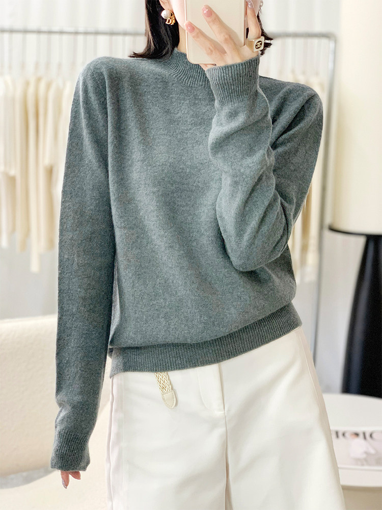 2025年秋季新款百搭女士套头衫,女装羊毛衫,浙麦羊绒
