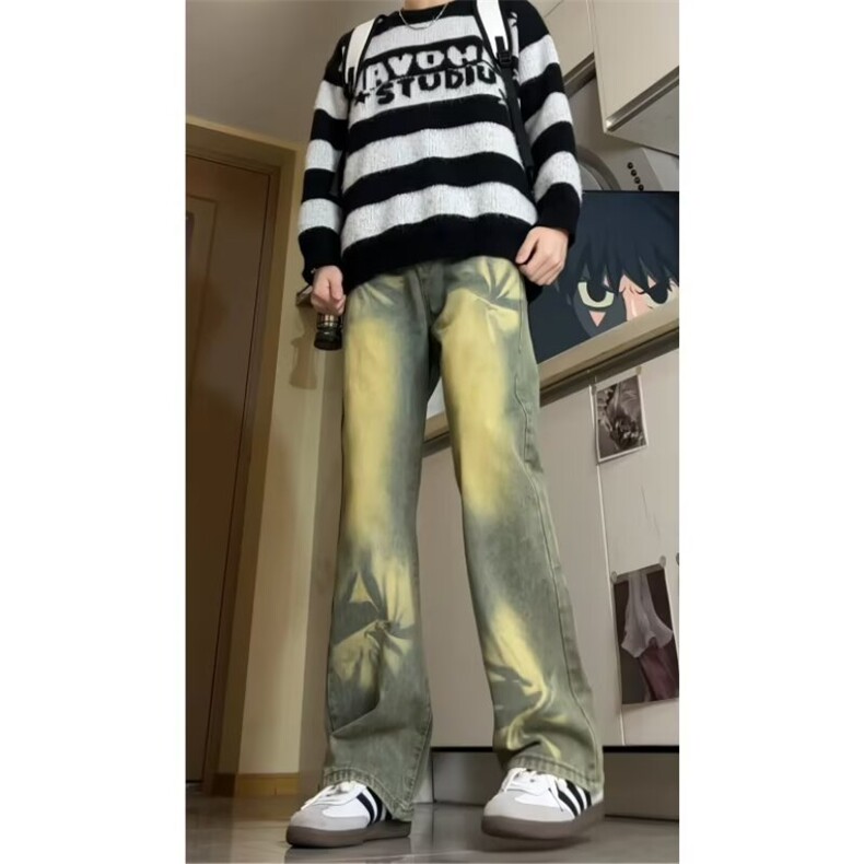 2024美式牛仔裤男款直筒长裤潮XF907P48,男装牛仔裤,星座1116-2