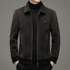 新款雪尼尔呢子上衣中年爸爸装加棉加厚翻领外套YYN20515-P285,男装毛呢大衣,电商B212（原钱塘6029）