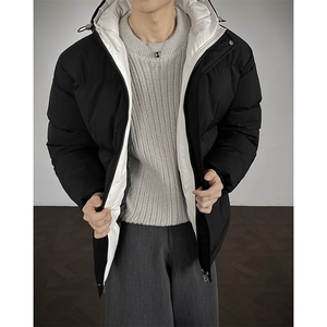 冬季clean撞色棉服中性加厚连帽短款棉衣 HZ8811-特P68不议价图片