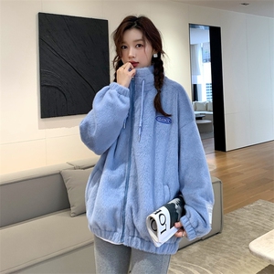皮毛一体外套女2021新款冬季女装韩版时尚仿貂绒年轻皮草上衣女潮图片