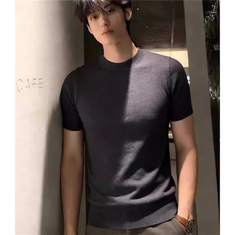 美式简约休闲短袖T恤男夏季潮牌百搭宽松修身打底上衣LW5088-P45,男装T恤,星座1008