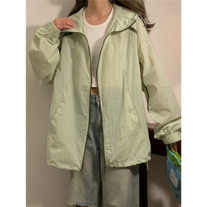 1中性风黄灯连帽滚边设计大码M-5XL潮牌防晒服男FS77005P45控68图片