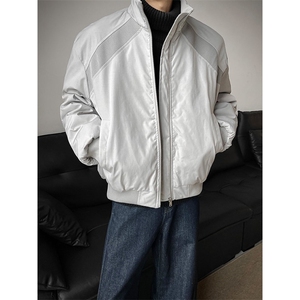 JY756-P80 美式解构通勤立领棒球服夹克男 网图图片