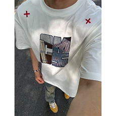 刺绣短袖ZX0169-P35，男装T恤，星座313A(原308A-2)