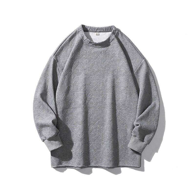 2025立体菱形方格花纹面料卫衣男：聚酯纤维95%氨纶5%WY77056P38，男装卫衣，星座227-7