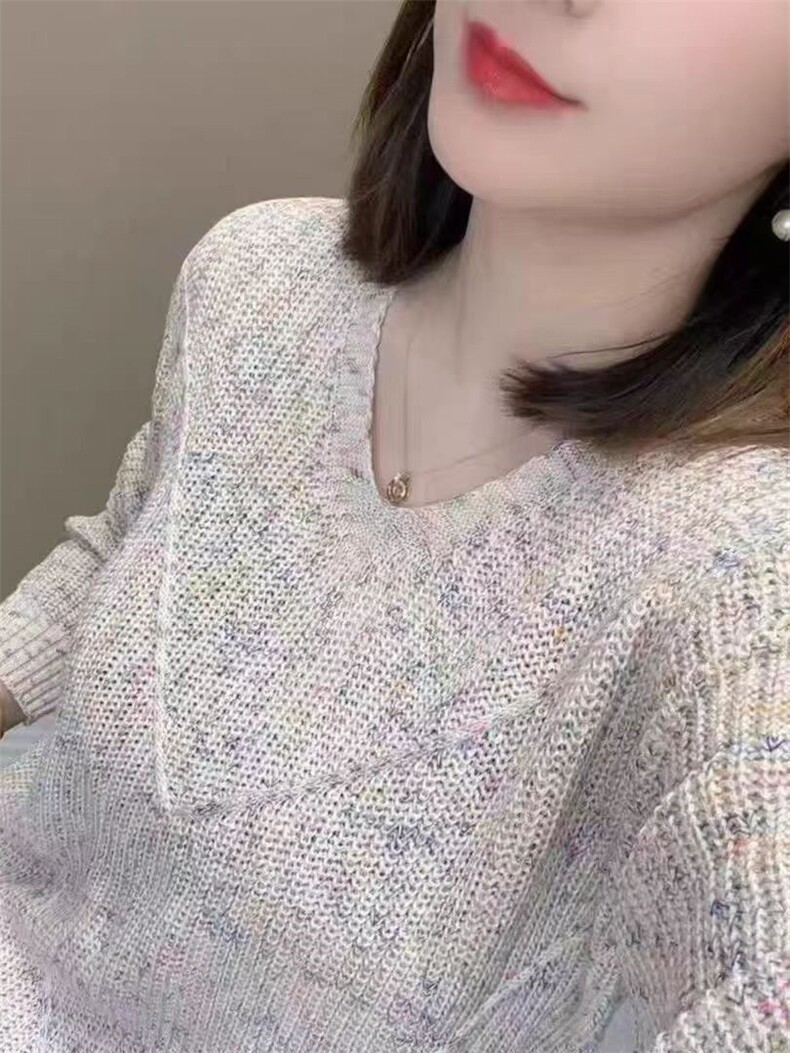 点子纱V领，直播款,针织衫/毛衣,源达羊绒