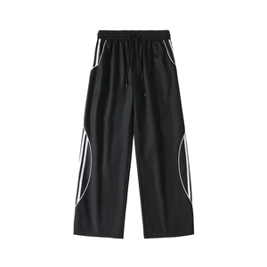 条纹垂感休闲裤男士春季宽松直筒卫裤运动长裤A166-YK092-P45控65图片