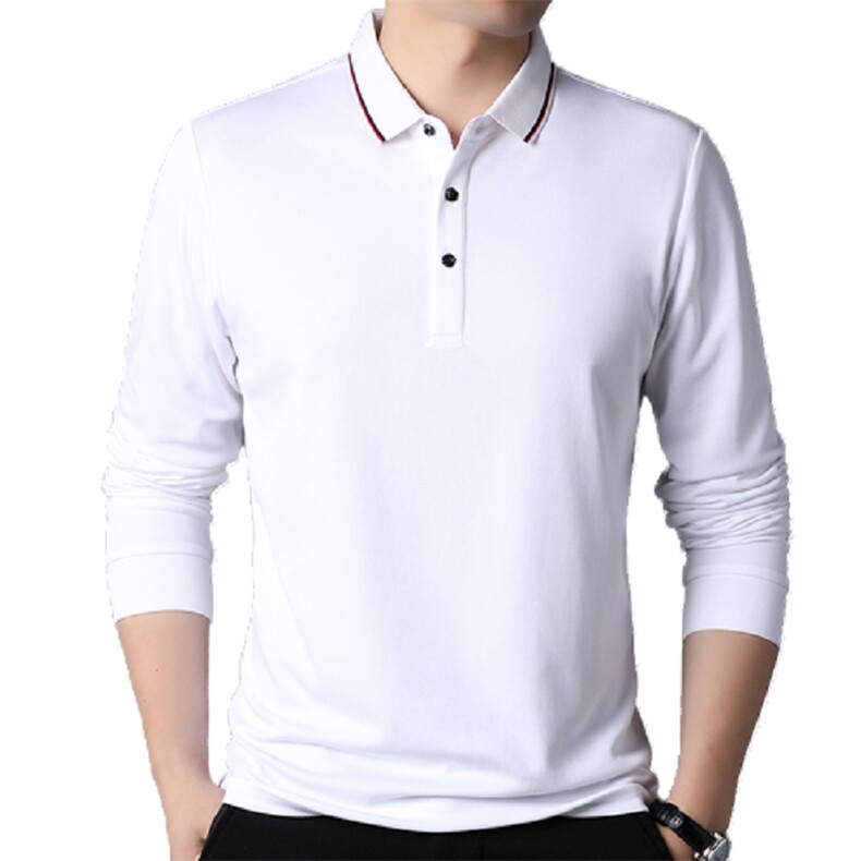 F83039莫代尔棉双面平纹翻领长袖POLO,男装Polo衫,钱塘207-1