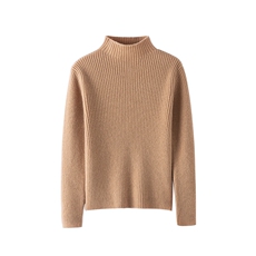 2024秋季新款纯色长袖短款抽条打底羊毛衫，童装毛衣，魁星羊绒