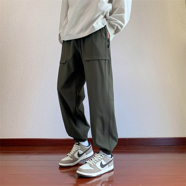 秋冬季美式高街休闲潮牌运动设计感高弹裤子XZ301b-2-CK696P35,男装休闲裤,星座301B-2（原A443-1）