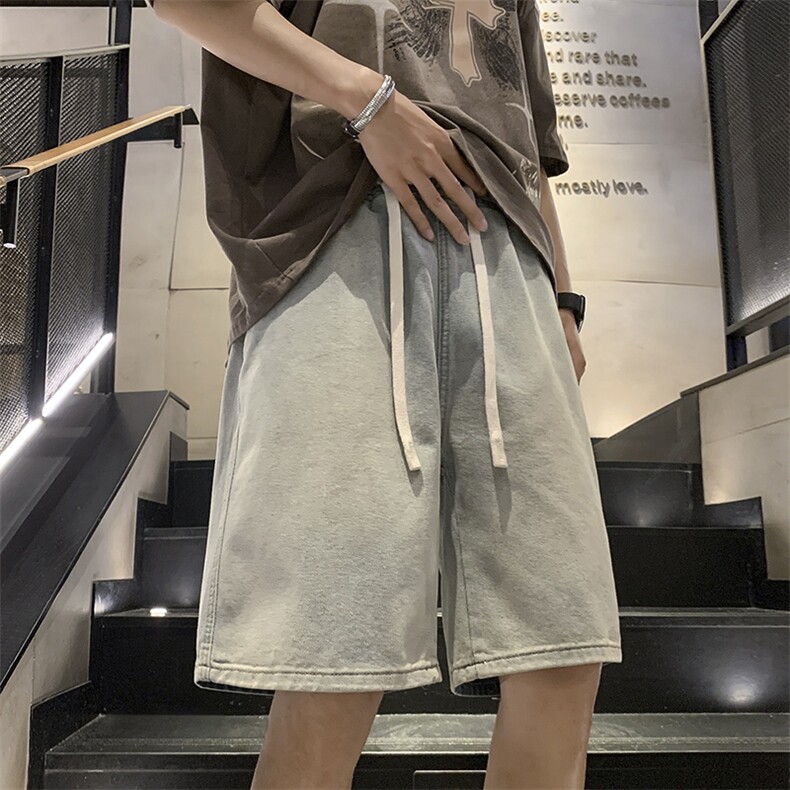 牛仔短裤宽松休闲潮流高街学生五分裤DK502P45,男装牛仔裤,电商D325