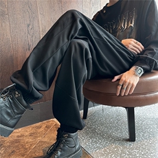 k1067-p35-限价49.9现货港风中性大码卫裤束脚，男装休闲裤，星座116