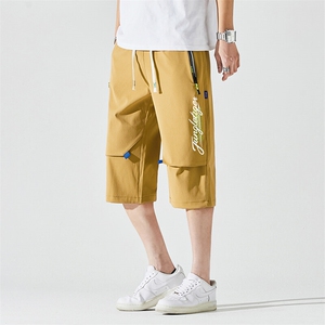 2025夏季新款男士七分裤时尚休闲马裤潮流男裤子KZ1081-P28图片